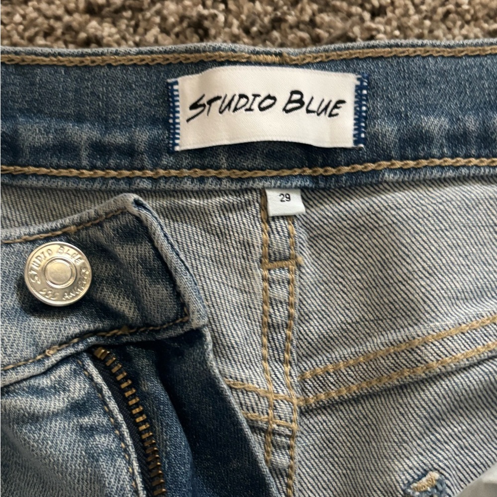 Studio Blue Women's Flare Jeans - Light Blue